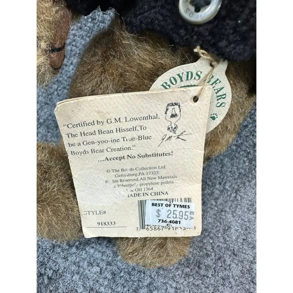 Vintage Boyds Bears Plush “Best of Tymes” 9